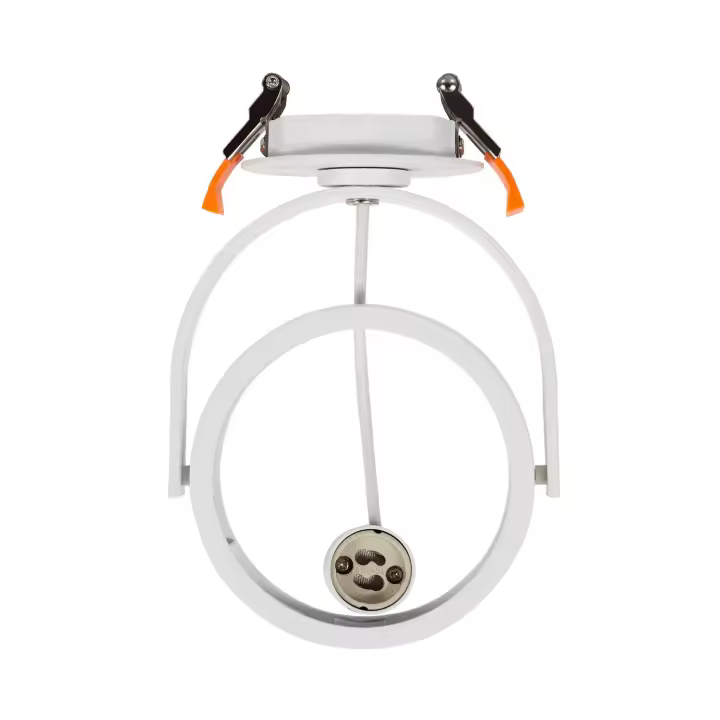 Ledkia Aro Downlight Empotrable Circular Direccionable para Bombilla LED GU10 AR111 Blanco - 1