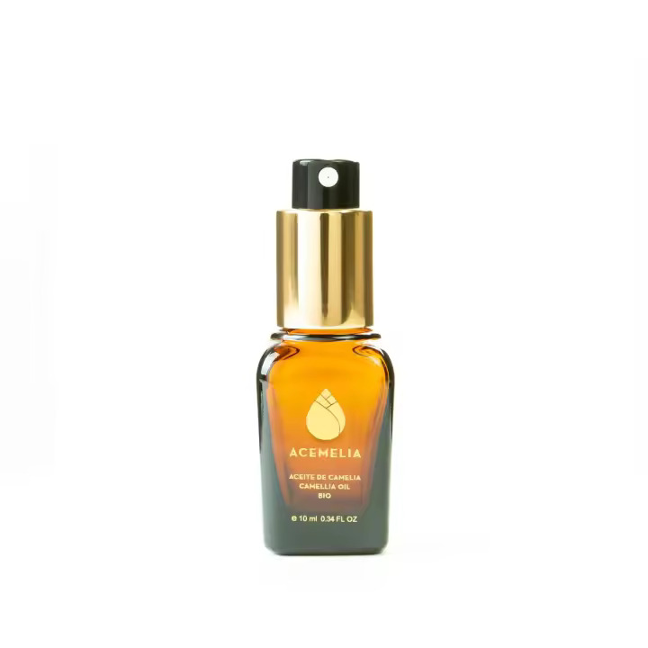 Aceite de Camelia Bio 100% Natural - Aceite de Tsubaki de Acemelia - 10ml  Hidratante facial y Nutritivo para Rostro,Cabello y CuerpoPropiedades Antioxidantes y RejuvenecedorasAceite seco de Absorción inmediataExtraído en frío en Galicia - 1