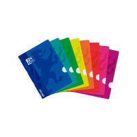Libreta grapada Oxford tapa de plástico Openflex tamaño folio - Cuadrícula 4x4 - Especial vuelta al cole 2025 - Con Write&Erase en la primera hoja - Disponibles en packs de 3, 5 y 10 unidades servidos en colores surtidos - Ideal para uso escolar - details 0