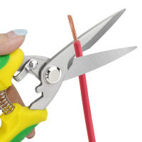 Tijeras De Jardín Multifuncionales De Hierro Para Electricistas Con Cinta De Fijación Placa De Acero Inoxidable Para Podar Y Cortar Alambre PVC - details 2