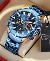 Reloj Deportivo De Lujo FOXBOX Para Hombres Cuarzo Acero Inoxidable Impermeable Dual Display Relogio Masculino Con Pantalla LED Y Luz Nocturna - details 9