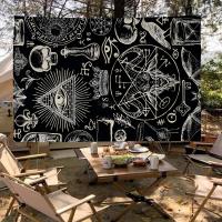 Bandeera De Satán Colorida Para Colgar En La Pared Estilo Bohemio Mandala Decoración De Arte Interior Tamaño Variado Polyester - details 3