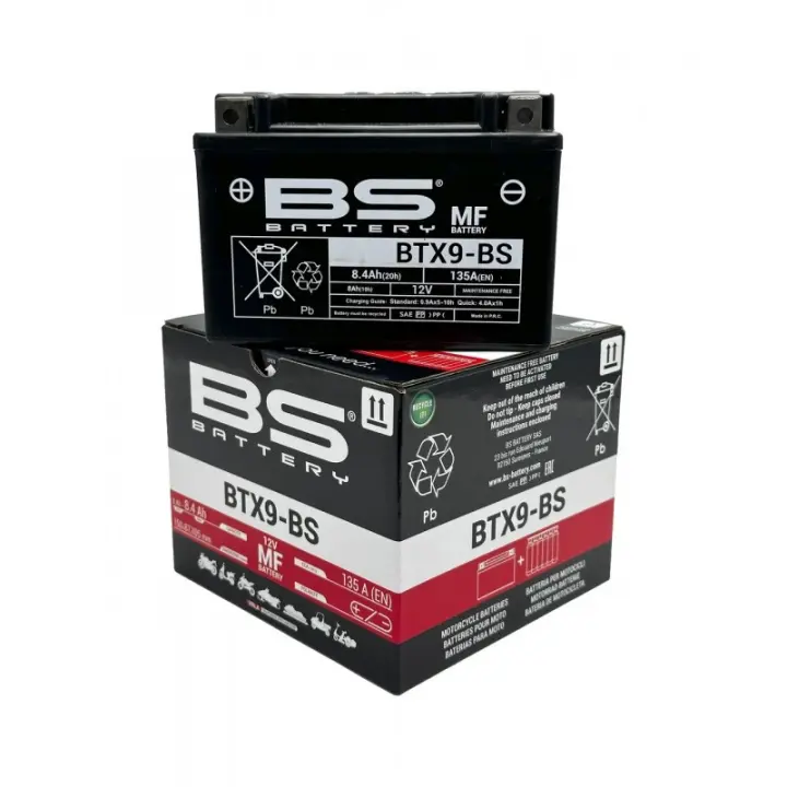 Bateria Bs Battery BTX9-BS / YTX9-BS 12v 8 ah sellada y activada - 1