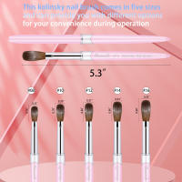 Cepillo De Uñas De Acrílico Kolinsky De Calidad Superior Con Mango De Madera Herramienta De Dibujo Y Manicura Tamaño 8-16 Para Arte De Uñas - details 2