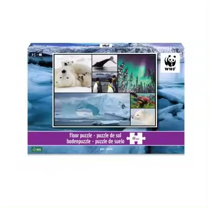 BP Rompecabezas Regiones Polares 48 Piezas - Animales y Paisajes de África en Mosaico - 1