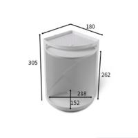 Estantería giratoria de 360 grados para baño, estante de esquina para inodoro y cocina, armario de almacenamiento multicapa - details 1