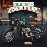 Conjunto De Bloques De Construcción De Motocicleta Clásica 1:8 Para Niños Y Adultos Juguete Técnico De Ciudad Racer 600+ Piezas Regalo Ideal - details 4