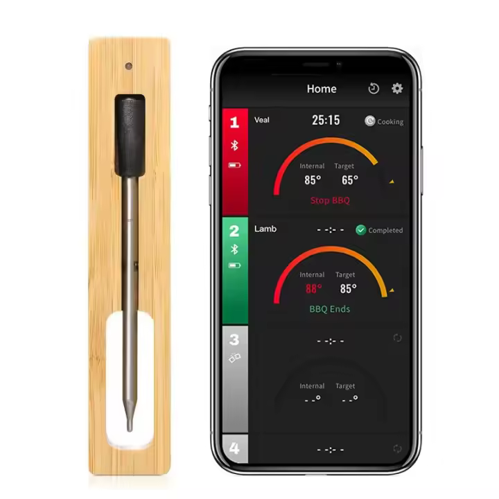 Termómetro De Carne Inalámbrico Para Horno Barbacoa Smoker Cocina Digital Inteligente Bluetooth Medidor De Temperatura Para Barbacoa - 1