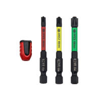 Juego De 4 Piezas De Puntas De Destornillador Eléctrico Con Imán Slotted Cross FPH1 FPH2 FPH3 FPZ1 FPZ2 FPZ3 Multifuncional Antideslizante De Acero De Aluminio - details 8
