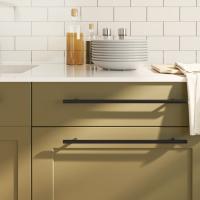 vidaXL Tiradores para armarios 20 uds acero inoxidable 320 mm en color Bronce/Plateado/Negro | almacenamiento funcional diseño moderno para baño dormitorio sala - details 2