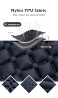 PACOONE Almohadilla De Acampar Al Aire Libre Con Cojín Inflable Plegable Ultra-ligera Chapa Impermeable Para Viajes Y Senderismo - details 2