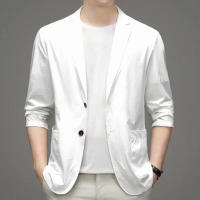 Traje De Hombre Gentleman Fashion Talla M-7XL Algodón De Alta Calidad Ropa De Trabajo Negocios Estilo Coreano Casual Blazer Dobles Botones - details 2