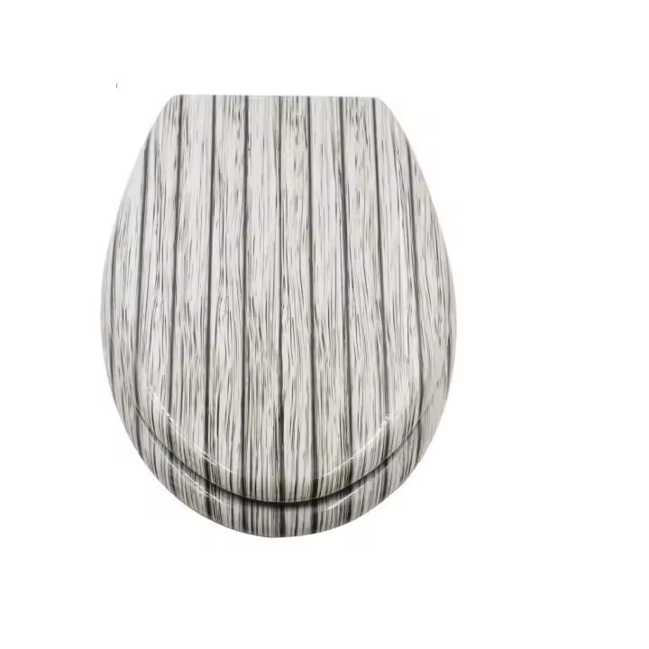 Asiento Inodoro MDF Tapa WC Estándar MDF Bisagras Inox. Resistente y de gran calidad. Facil montaje. Viene con los acessorios de montaje. - 1