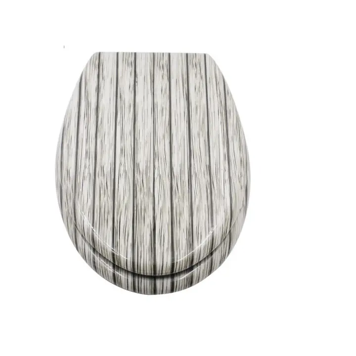 Asiento Inodoro MDF Tapa WC Estándar MDF Bisagras Inox. Resistente y de gran calidad. Facil montaje. Viene con los acessorios de montaje. - 1