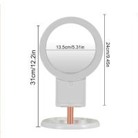 Espejo De Maquillaje Para Mesa Rotable 10x/1x Con Luz Estilo Ins Portátil Interruptor Táctil De Ajuste Sin Fin Incluido - details 4