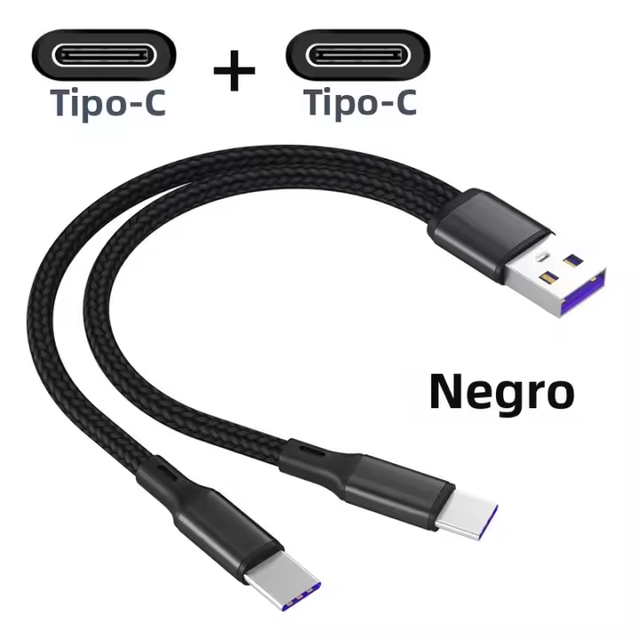 Cable De Carga Rápida 2 En 1 Tipo C Micro USB 5A Para Samsung Huawei Xiaomi Cable De Datos 1m Con Enchufe USB a - 1