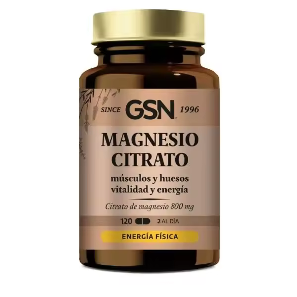 GSN CITRATO MAGNESIO 120 CAPSULAS - Complemento Alimenticio para Energía Corporal y Desarrollo Óseo - 1