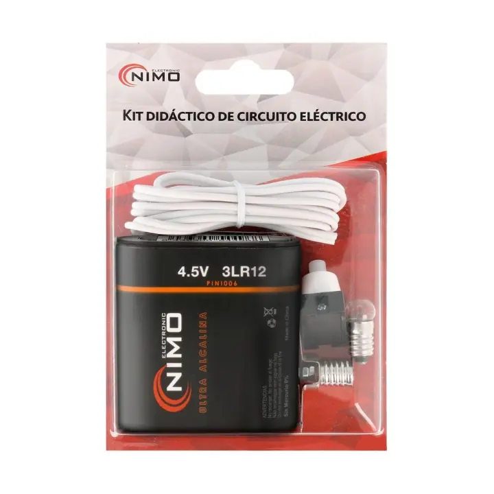 Kit escolar didáctico de circuito eléctrico con interruptor - 1