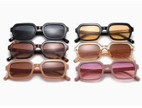 Gafas De Sol Cuadradas Pequeñas Para Ciclismo Moda Mujer Marca Tendencia Amarillas Vintage Protección UV400 Material Poliáctileno - details 10