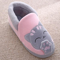 Zapatillas De Invierno Para Mujer Con Dibujos De Gato No Escolapadas Calientes Para El Interior De La Casa Zapatos De Piso - details 18