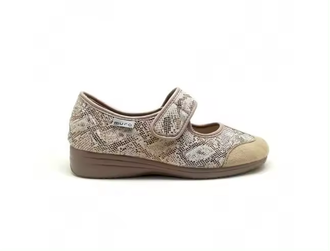 MURO 808 - Zapatilla Velcro Mujer Muy Ancha y Cómoda - 1