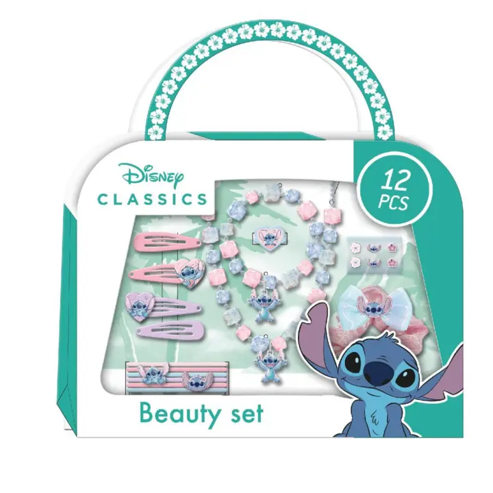 Accesorios de Belleza Stitch (12 piezas)28.0 X 21.6 X 3.8 Cm (Cerdá 2500002948) - 1