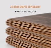 Lámpara De Mesa Portátil LED 3D Plegable Con Luz Nocturna 3 Colores Recargable Madera Magnética Regalo De Navidad Decoración Para Libros - details 5