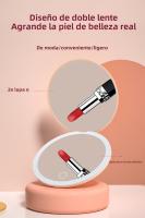 Espejo De Maquillaje Plegable Compacto Con LED Recargable 2 Lados Pequeño Y Portátil Espejo Cosmético De Bolsillo - details 5