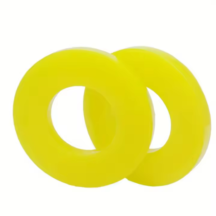 2/4PCS Protector De Resorte De Manillar Amarillo Para Coche Montaje Superior Torre Suspensión Absorbedor De Choques Pads De Goma Universal - 1