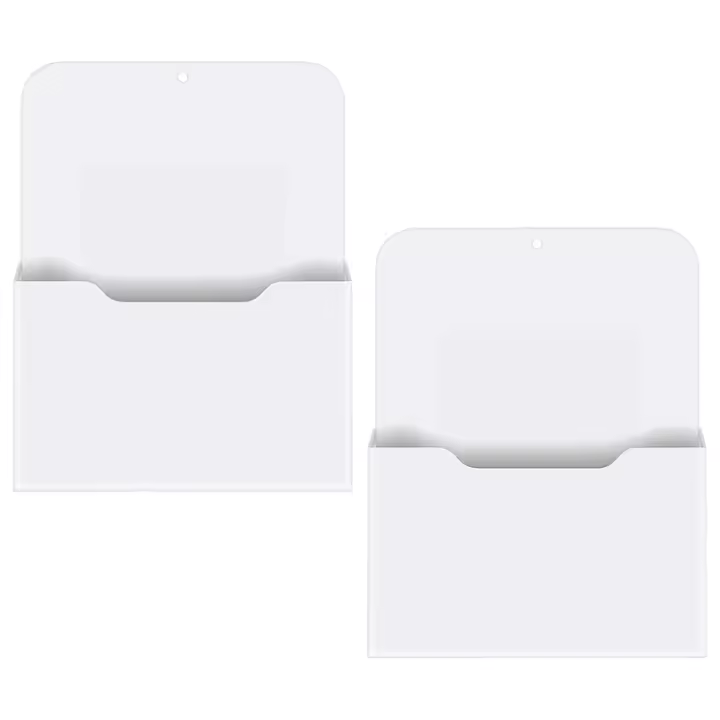 Soporte magnético para archivos, Organizador de bolsillo para colgar en la pared, almacenamiento de suministros de oficina, correo de revistas, 2 paquetes - 1