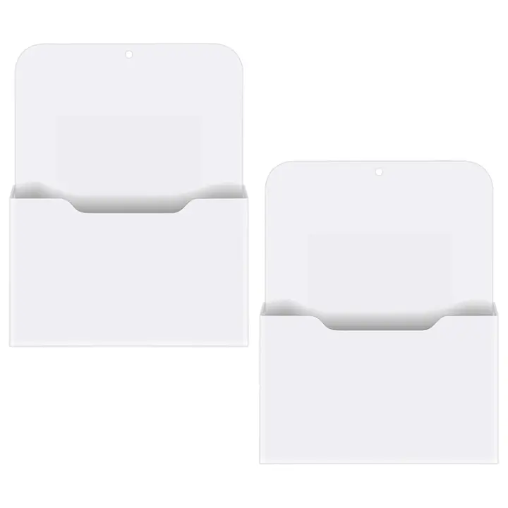 Soporte magnético para archivos, Organizador de bolsillo para colgar en la pared, almacenamiento de suministros de oficina, correo de revistas, 2 paquetes - 1