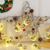 Guirnaldas de luces de Navidad, 2 metros, Cadena de luces con forma de Globo, Cadena de luces de Navidad con Pilas, bomblas de Interior, Luz decorative para dormitorio - details 3