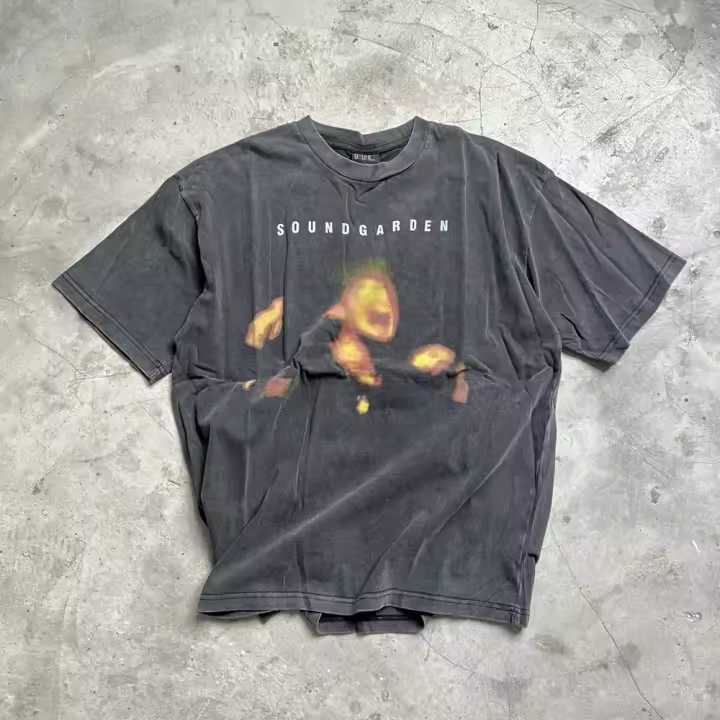Camiseta De Algodón Vintage Para Hombre Frog Drift Moda Callejera Estampada Casual Suelta Estilo Hip Hop Cuidado Hand Wash - 1