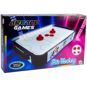 Mesa De Air Hockey De 48,5x30x8,5 Cm – Juego Portátil Con 2 Discos Y 2 Raquetas Para Niños Y Adultos