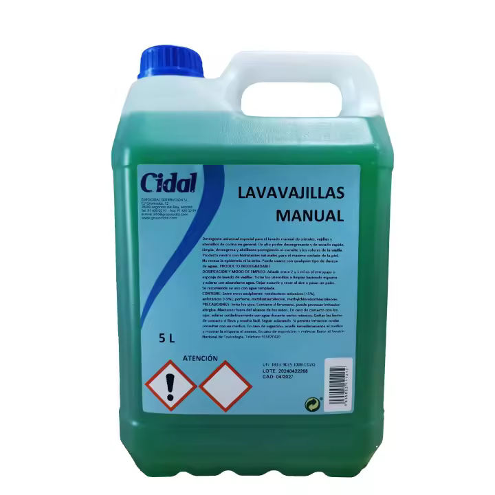 Lavavajillas Manual Cidal 5L - Detergente Viscoso - 1
