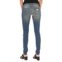 MET-Pantalon Tejano Largo efecto gastado y roto 10DB50262 para Mujer