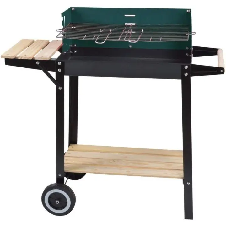 Saturnia Barbacoa de Carbón Mod. Yakama 85x35x84 Cm - Parrilla Regulable - Mango Desmontable - 1