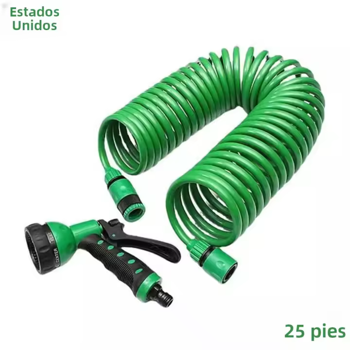 Riega De Jardín Con 8 Boquillas De Patrón Diferente Para Limpieza De Coche Tubo De Agua Plástico Para Riego Del Jardín - 1