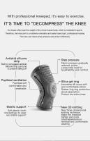 Pardas De Rodilla 1/2 PC Con Correa Soporte Medial Patela Silicona Compresión Protección Deportiva Para Baloncesto Y Carreras - details 3