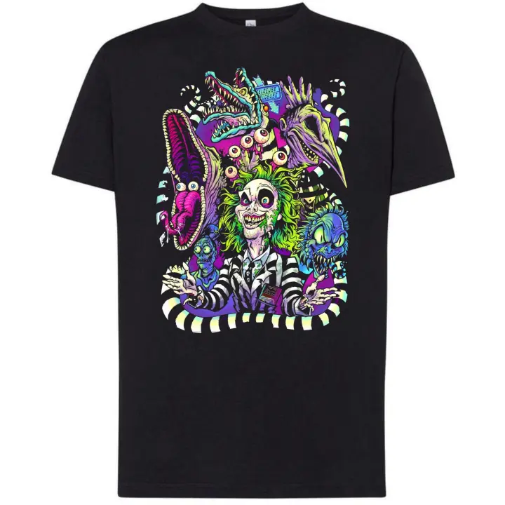 Camiseta Beetlejuice - | Algodón | Manga Corta y Manga Larga - Tejido tubular, sin costuras laterales. - Punto liso - 1