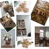 Tela De Jute Natural 63" X 1m50 Tela Hueso Vinagre Vintage Para Jardín Tapicería Y Artesanía DIY Tejida Al Hilo - details 2