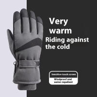 Guantes De Motocicleta Para Deporte Al Aire Libre Resistente Al Viento Impermeable Táctil De Piel De Oveja Gruesa Para Invierno Guantes De Escoba Unisex - details 0