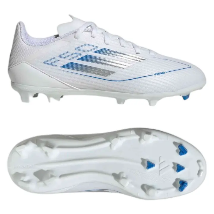 Botas de Futbol Adidas F50 League para niños unisex en color blanco - 1