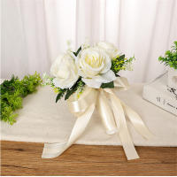 Bouquet De Novia Artificial De Rosa Peonia Y Orchidáceas En Seda De Alta Calidad Suministro De Boda Flores Artificiales - details 3