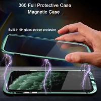 Funda De Teléfono Metálica Magnética 360° De Protección Total Para iPhone 15 14 13 12 11 pro Max X XS XR 8 7 plus Con Bumper De Vidrio Doble Lado - details 4