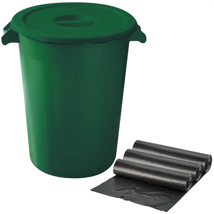 Prosperplast Cubo Industrial 100 Litros con Bolsas de Basura WELLHOME - 1