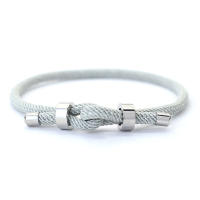 Pulsera De Hombre Novelties En Acero Inoxidable Cuerda Ajustable De Metal Y Hilo Rojo Suerte Hecho a Mano Estilo Casual/Sporty - details 11
