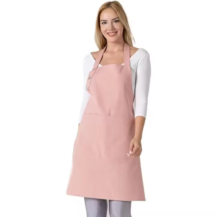 Delantal de cocina Delantal de algodón resistente a las gotas de agua con delantales ajustables para mujeres con bolsillos Delantal de cocina - 1