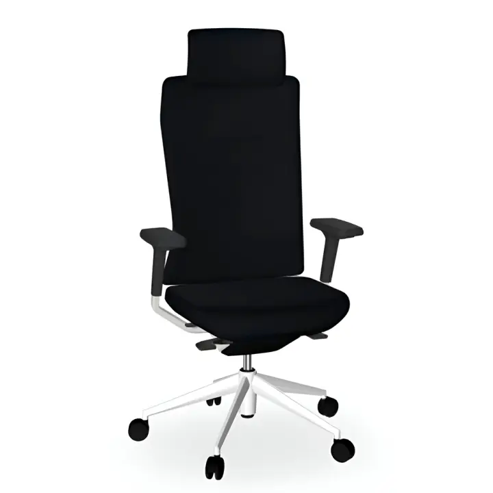 Silla Ergonómica Oficina Respaldo Alto TNK Flex 50 de Actiu Base Aluminio Blanca - 1