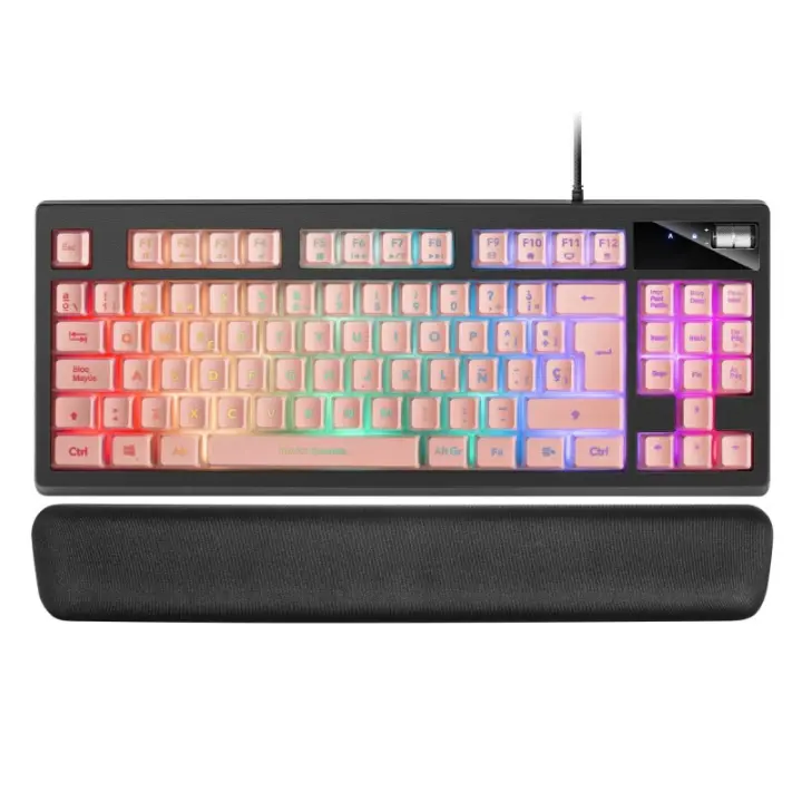 Teclado Gaming Mars Gaming MKAX RGB Rosa - 1